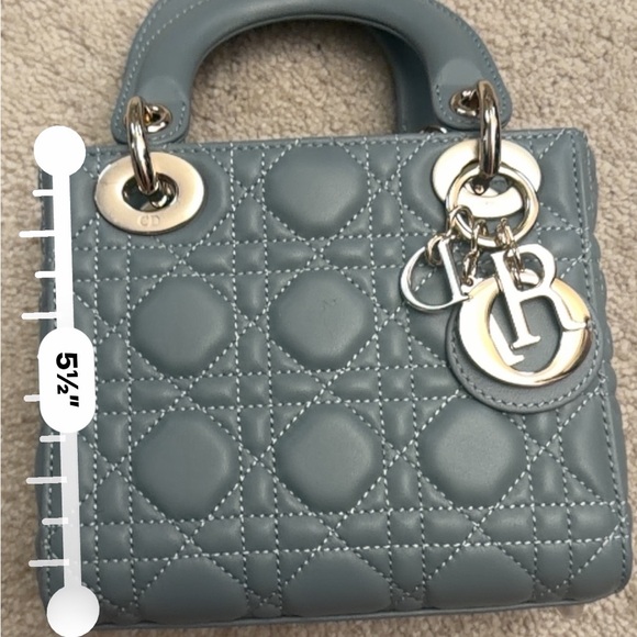 Christian Dior Cannage Mini Lady Dior Sky Blue - Picture 13 of 15